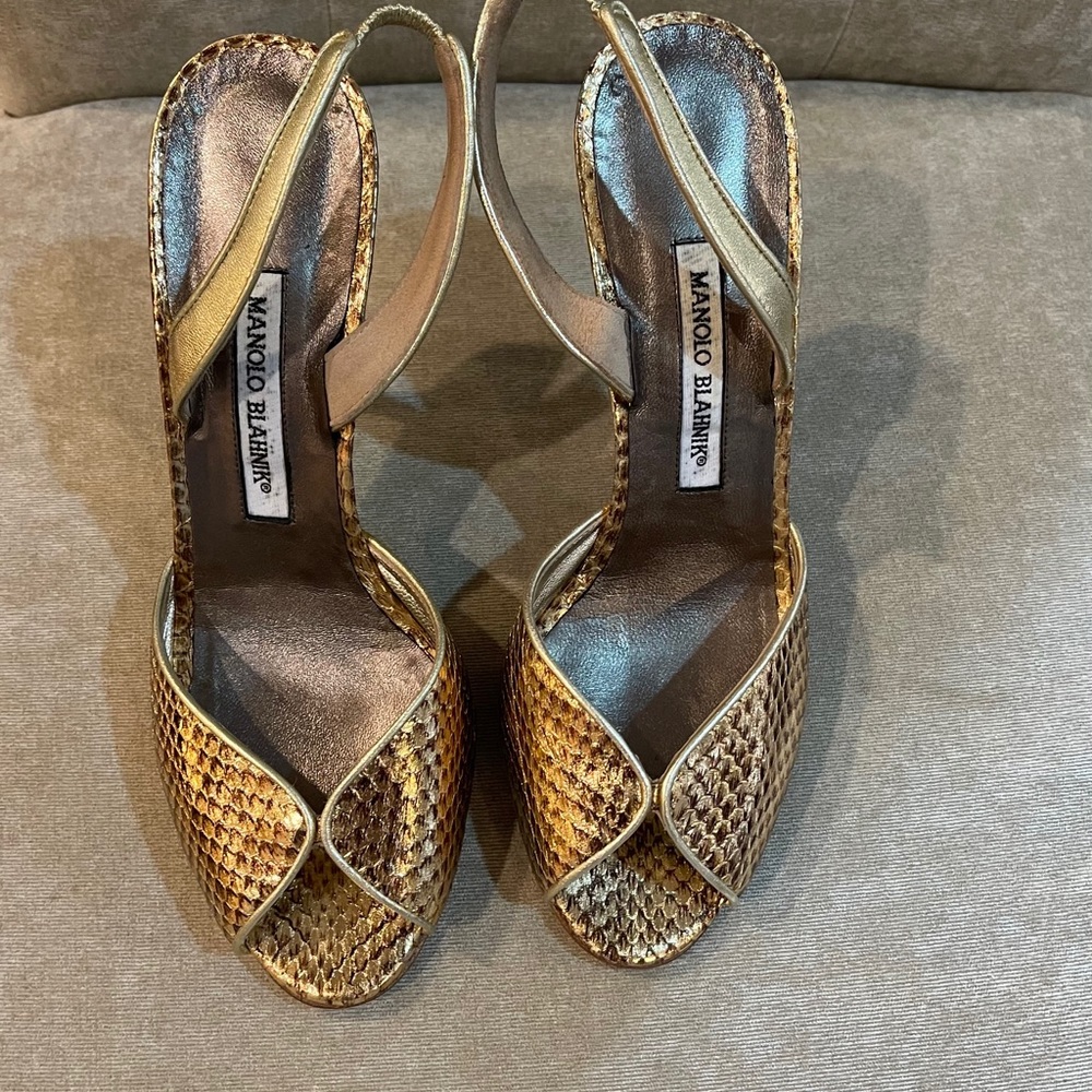 Manolo Blahnik sling back sandals